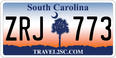SC license plate ZRJ773