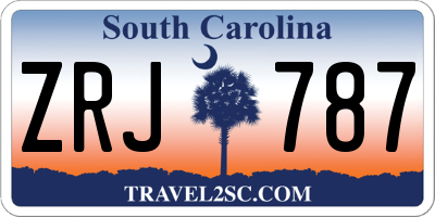 SC license plate ZRJ787