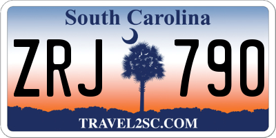 SC license plate ZRJ790