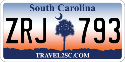 SC license plate ZRJ793