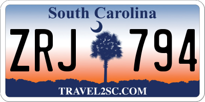 SC license plate ZRJ794