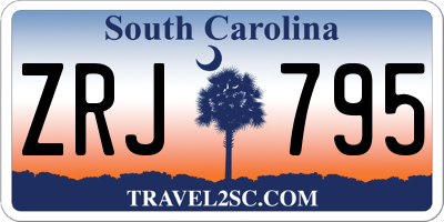 SC license plate ZRJ795