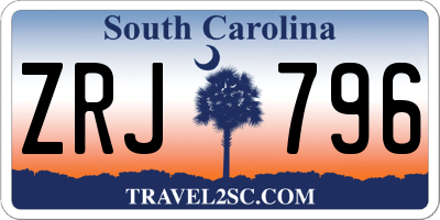 SC license plate ZRJ796