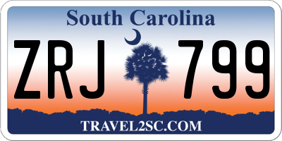 SC license plate ZRJ799