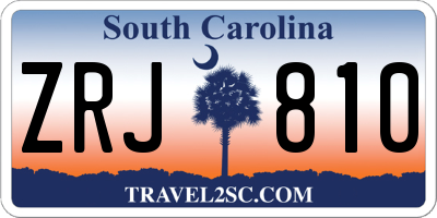 SC license plate ZRJ810