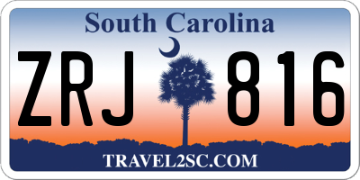 SC license plate ZRJ816