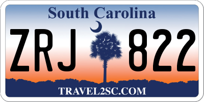 SC license plate ZRJ822