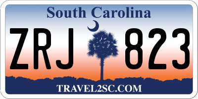 SC license plate ZRJ823