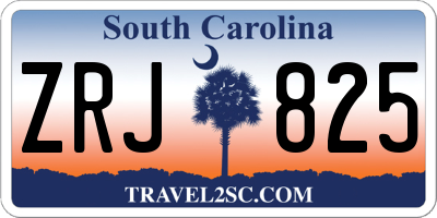 SC license plate ZRJ825