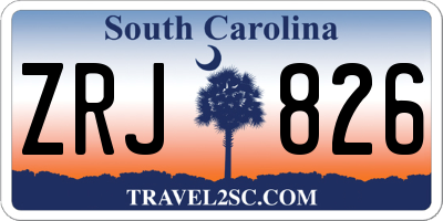 SC license plate ZRJ826