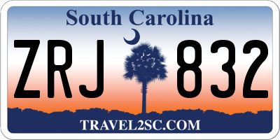 SC license plate ZRJ832