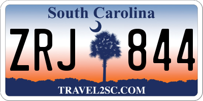 SC license plate ZRJ844