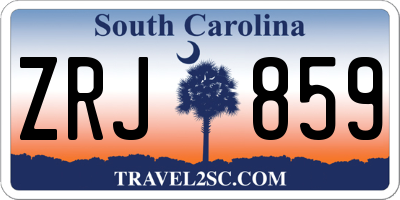 SC license plate ZRJ859