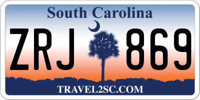 SC license plate ZRJ869