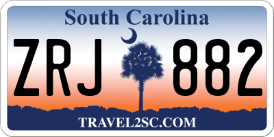 SC license plate ZRJ882