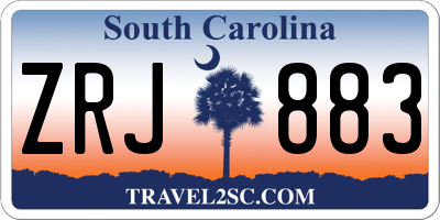 SC license plate ZRJ883