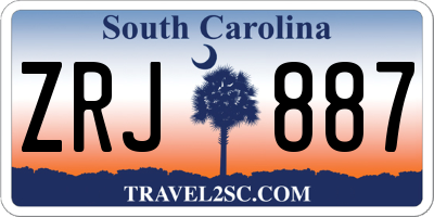 SC license plate ZRJ887