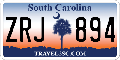 SC license plate ZRJ894