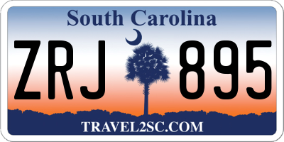 SC license plate ZRJ895