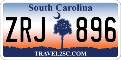 SC license plate ZRJ896