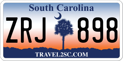 SC license plate ZRJ898