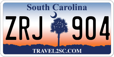 SC license plate ZRJ904