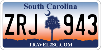 SC license plate ZRJ943