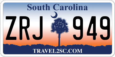 SC license plate ZRJ949