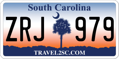 SC license plate ZRJ979