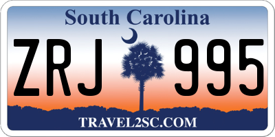 SC license plate ZRJ995