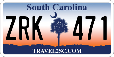 SC license plate ZRK471