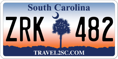 SC license plate ZRK482