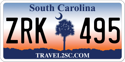 SC license plate ZRK495