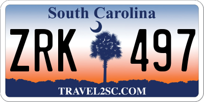 SC license plate ZRK497