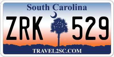 SC license plate ZRK529