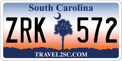 SC license plate ZRK572