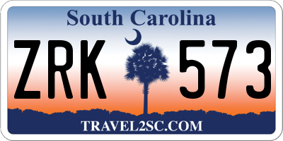 SC license plate ZRK573