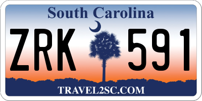 SC license plate ZRK591