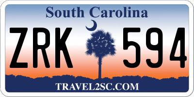 SC license plate ZRK594