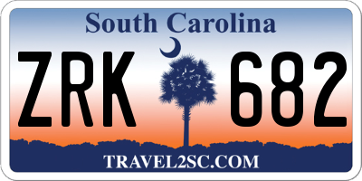 SC license plate ZRK682