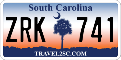 SC license plate ZRK741