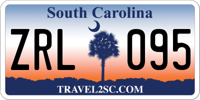 SC license plate ZRL095