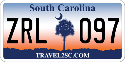 SC license plate ZRL097