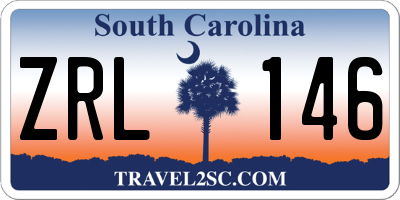 SC license plate ZRL146