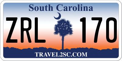 SC license plate ZRL170