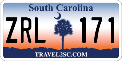 SC license plate ZRL171