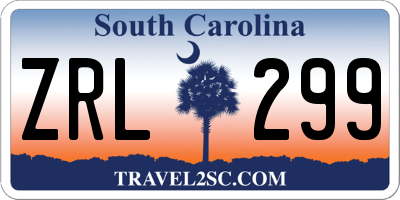 SC license plate ZRL299