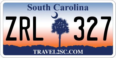 SC license plate ZRL327