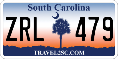SC license plate ZRL479