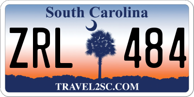SC license plate ZRL484